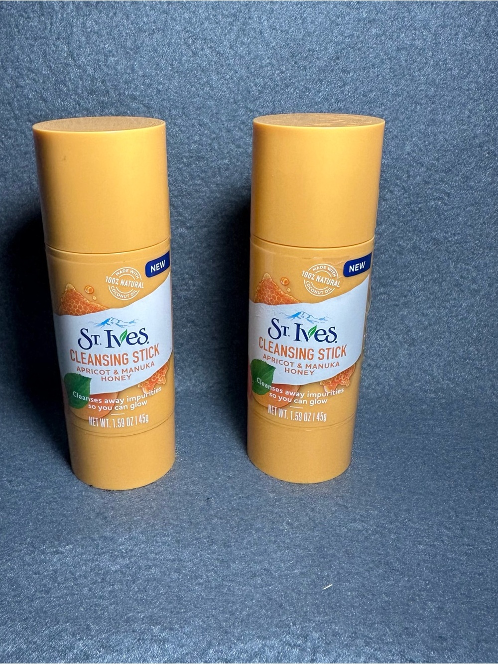 🆕 St. Ives Apricot & Manuka Honey Cleansing Stick - Orange (set of 2)